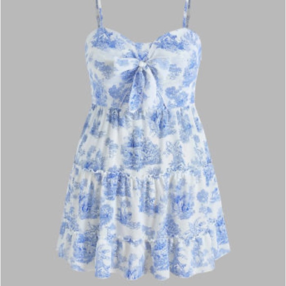 Blue and White Nature Dress